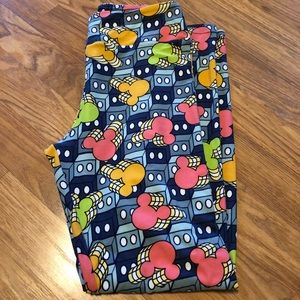 Lularoe Disney leggings OS Mickey geo print